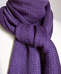 hand knit shawl/scarf with Malabrigo sock yarn color violeta africana