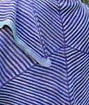 hand knit striped shawl/scarf with Malabrigo sock yarn color violeta africana and indiecita