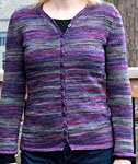 Malabrigo Sock Yarn color zarzamorknit cardigan sweater