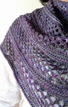 Malabrigo Sock Yarn color zarzamora knit lace shawl
