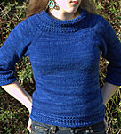 Malabrigo Merino Worsted buscando azul knitted pullover