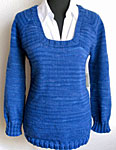 Malabrigo Merino Worsted buscando azul knitted pullover
