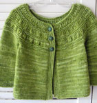 Malabrigo Worsted Merino Yarn color lettuce knit sweater