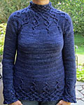 Malabrigo Merino Worsted Yarn marine knitted pullover