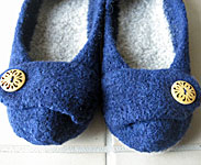 Malabrigo Merino Worsted Yarn marine knitted shoes