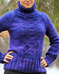 Malabrigo Worsted Merino Yarn purple mystery hand knit sweater