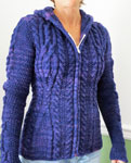 Malabrigo Worsted Merino Yarn purple mystery knit sweater