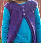 Malabrigo Worsted Merino Yarn purple mystery knit vest