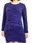 Malabrigo Worsted Merino Yarn purple mystery knit dress