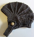 Malabrigo Worsted Merino Yarn color pearl ten, hand knit hat