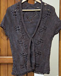 Malabrigo Worsted Merino Yarn color pearl ten, hand knit