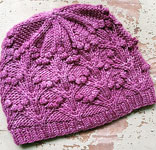 Cabled Beanie/Toque orchids & fairy lights by tiny owl knits