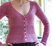 Mrs. Darcy Vneck Cardigan by Mary Weaver