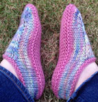 Non-Felted Slippers Biscotte's version by Louise Robert
