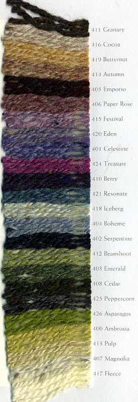 Jo Sharp Silkroad DK Tweed yarn color card