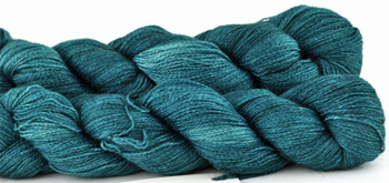 Malabrigo Merino Silkpaca Yarn color teal feather