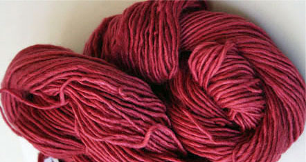 Malabrigo Silky Merino Yarn, color 401 raspberry