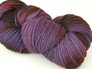 Malabrigo Worsted Yarn, color 204 velvet grapes