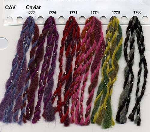 Reynolds Caviar knitting yarn color card