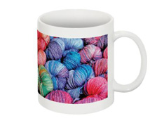 Yarn Extravaganza knitter's mug right side