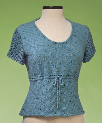 Vermont Fiber Designs Empire Waist Cap Sleeve Pullover knitting pattern