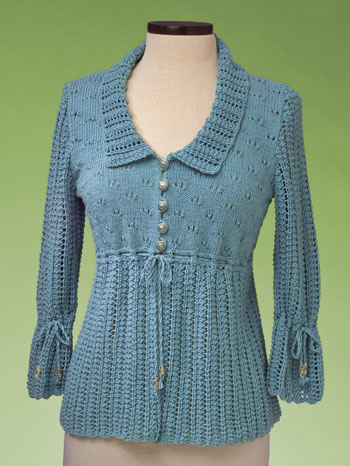 Vermont Fiber Designs Empire Waist Cardigan knitting pattern