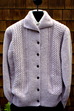 Mari Sweaters Mock Cable Jacket
