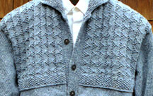 Mari Sweaters Yoke Pattern Jacket detail