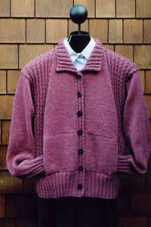Mari Sweaters Cabled Panel Jacket knitting pattern