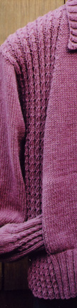 Mari Sweaters Cabled Panel Jacket knitting pattern detail