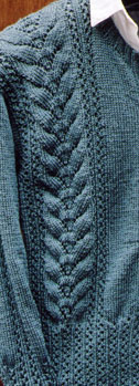 Mari Sweaters Lace Rib Cardigan detail