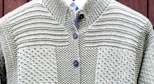 Mari Sweaters Seed & Garter Jacket knitting pattern detail