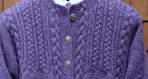 Mari Sweaters Cables & Twists Cardigan knitting pattern detail