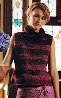 Jo Sharp Knitting Pattern Book Eight - Eclectic. Turtleneck vest knitting pattern. Jo Sharp Silkroad Aran Tweed knitting yarn.