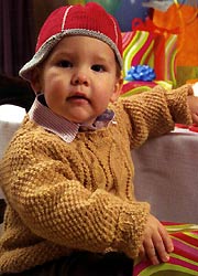 Aran Pullover child's knitting pattern