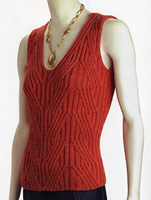 Adrienne Vittadini Allegra Cabled Shell knitting pattern