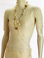 Adrienne Vittadini Celia Crocheted Wrap Top knitting pattern