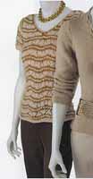 Adrienne Vittadini Fall Collection 2006 vol 28 Chiara & Natasha Lacy v-neck Top knitting pattern