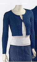 Adrienne Vittadini Fall Collection 2006 vol 28 Martina Cropped Baby Cable Cardigan knitting pattern