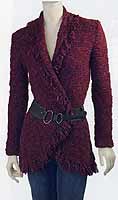 Adrienne Vittadini Fall Collection 2006 vol 28 Nadia Fringed Cocoon Coat knitting pattern