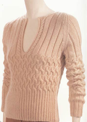 Natasha Cabled & Ribbed Pullover Kit