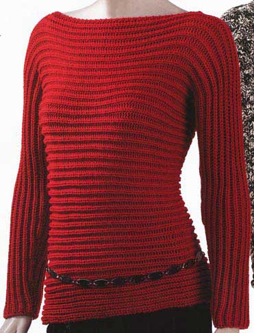 Trina Sleeve to Sleeve Rib Pullover knitting Kit