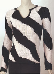 Vittadini vol 20 knitting patterns - Samantha Stripe tunic