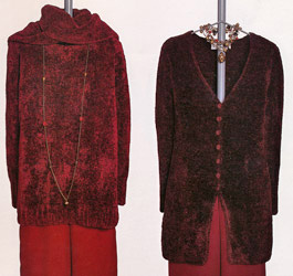 Paulina:Tunic & Scarf, V-Neck Long Cardigan knitting patterns; Vittadini Patterns vol 3