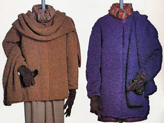 Gigi Jacket & Scarf  and  Fabianna Coat & Scarf knitting patterns; Vittadini Patterns vol 3