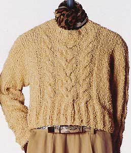 Vittadini Spring Collection 1995 vol 4 - Adriana Cropped/Braided Cable Pullover knitting pattern