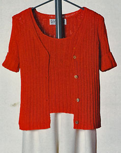 Vittadini Spring Collection 1995 vol 4 - Carina Poorboy Rib Twin Set knitting pattern