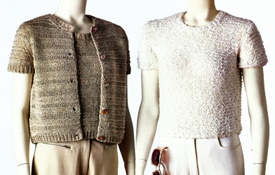 Vittadini Patterns vol 6-Gabriella Ridge Stitch Twin Set  - Adriana Garter Stitch T-Shirt knitting patterns