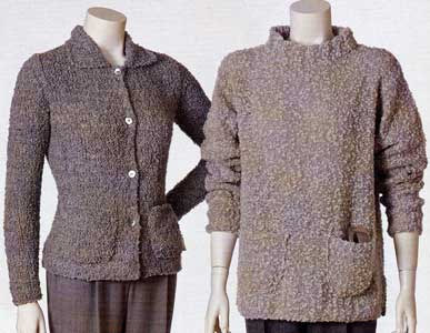 Adrienne Vittadini Fall 1996 vol 7. - Nicoletta Polo Collared Jacket - Nina Tunic with Pockets knitting patterns