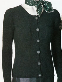 Maria Fitted Cardigan knitting pattern; Adrienne Vittadini Fall Collection 1997 vol 9